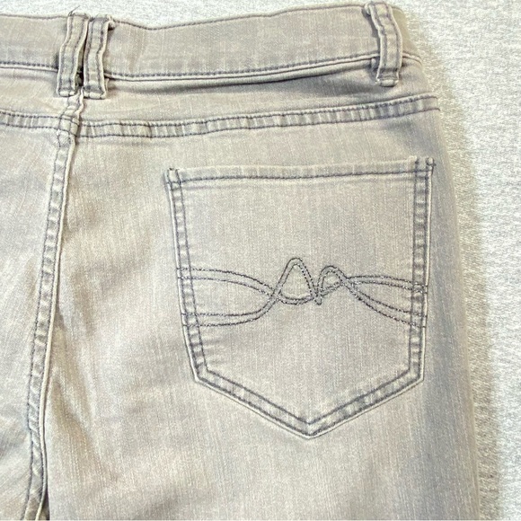 New York & Co. Jegging Jeans Women 10 Gray Straight Leg Mid Rise Stretch Denim - Picture 9 of 15